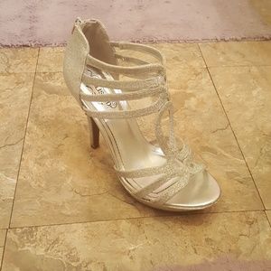 Silver Glittered Heels